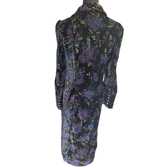 NWT Free People Women’s Floral Velvet Jones Duster Size  Small - Boho Whimsygoth - Picture 9 of 12